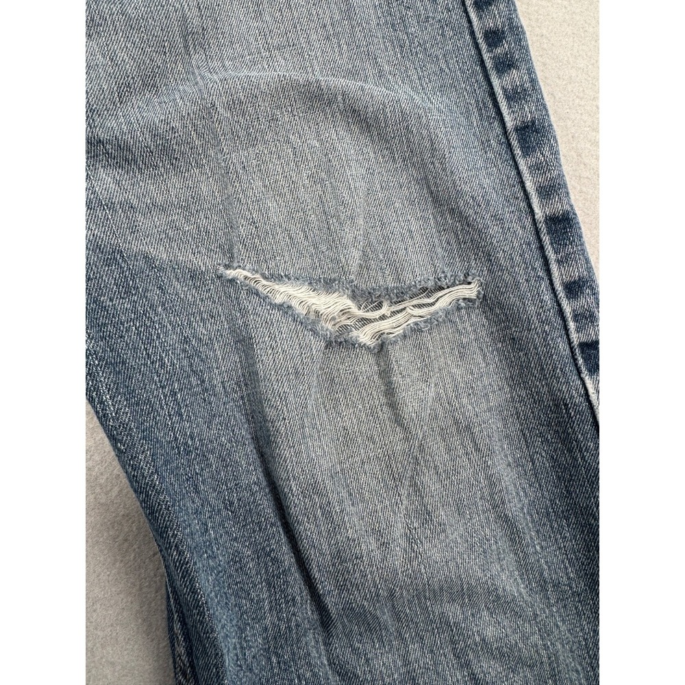 Distressed Levis 569 Loose Straight Leg Jeans Mens 34x32 (34x30) Blue Denim - Picture 3 of 16